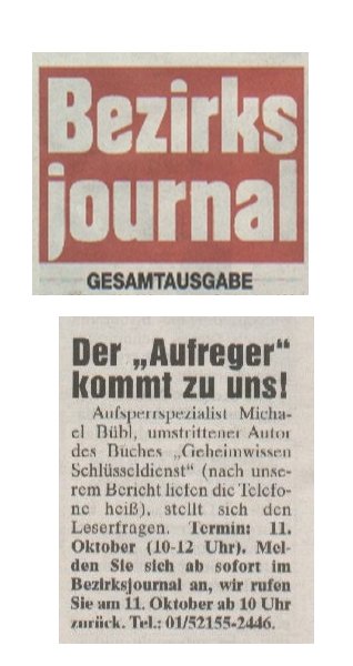 Bezirksjournal-aufreger Bezirksjournal - Michael Bübl zu Gast am Telefon