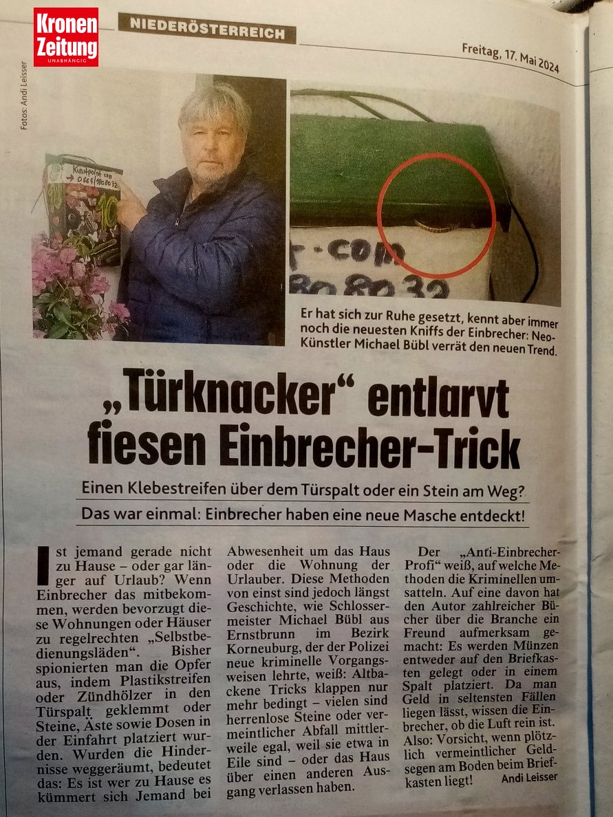 Einbrecher-muenze-krone-print-40 Kronenzeitung Einbrecher Michael Bübl Münze