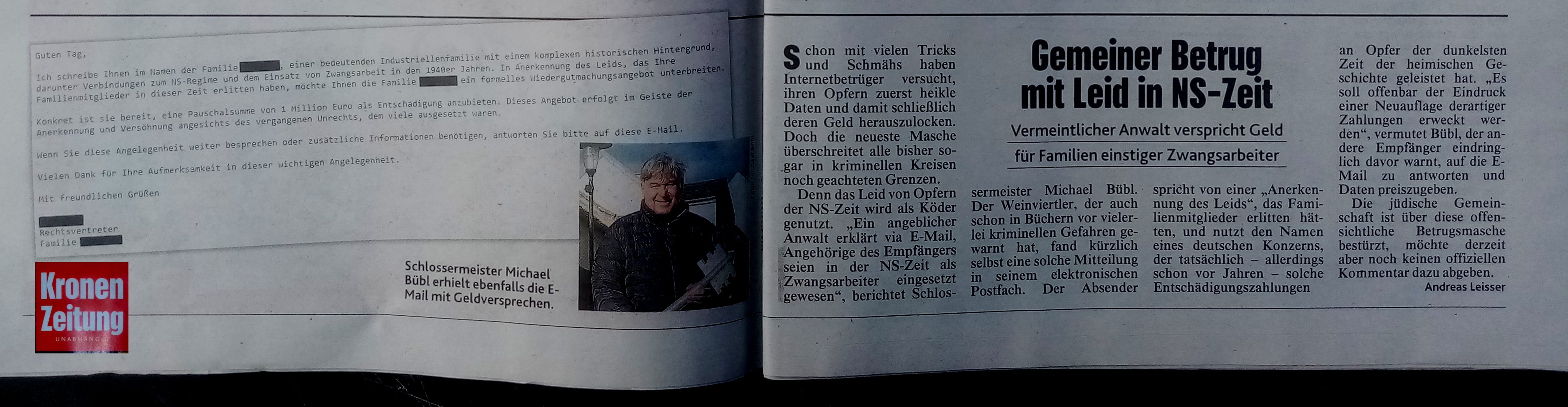 internetbetrug-krone Kronenzeitung Internet Betrug Nazi