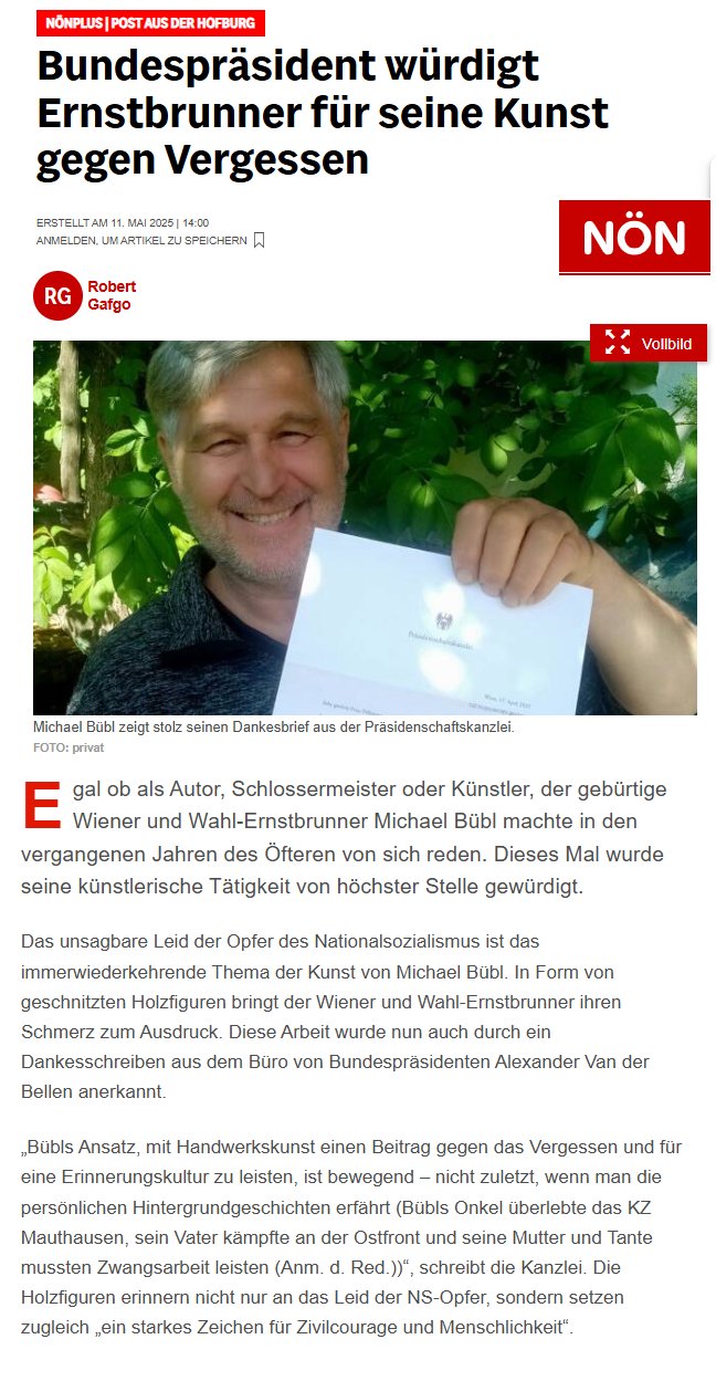 noen-bundespraesident-online NÖN Bericht über den Breif vom Bundespräsidenten an Michael Bübl online